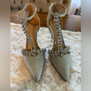 Elegant Silver Women's Heels